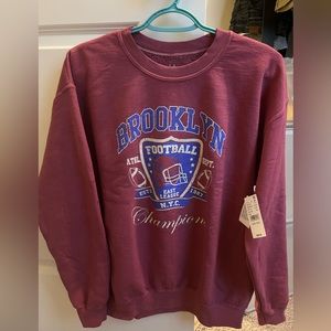Golden Hour Brooklyn Football Champion Crew Neck Sweatshirt